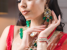 Sonali Dark Green Luxury Kundan Set