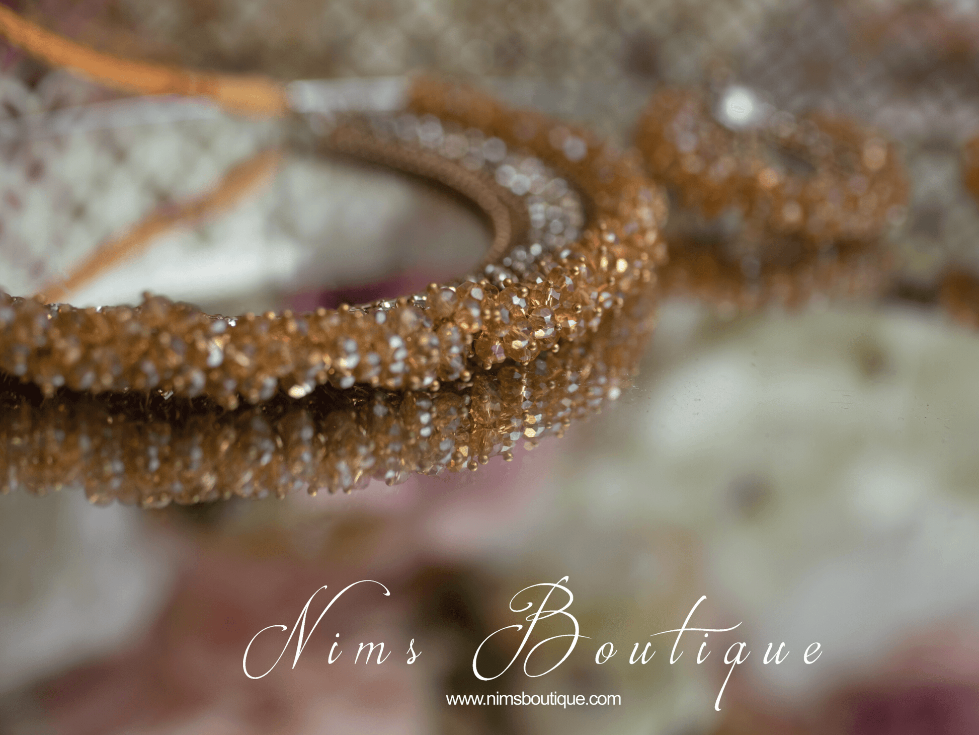 Nims Boutique Meghna Royal Gold Cluster Set