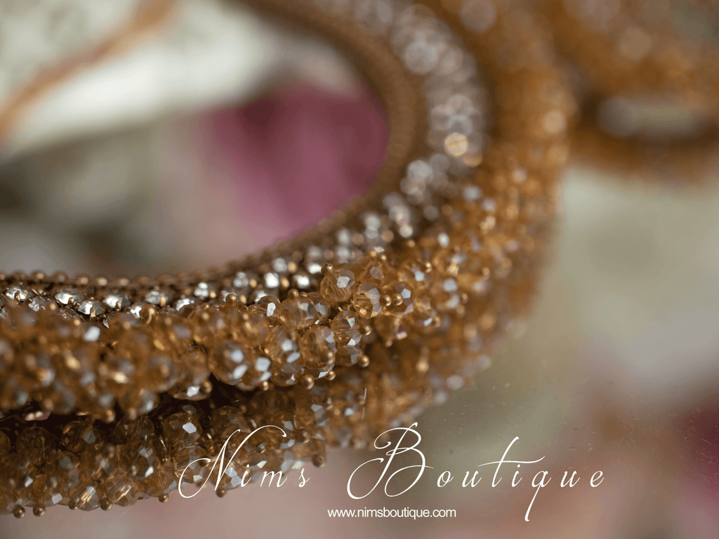 Nims Boutique Meghna Royal Gold Cluster Set