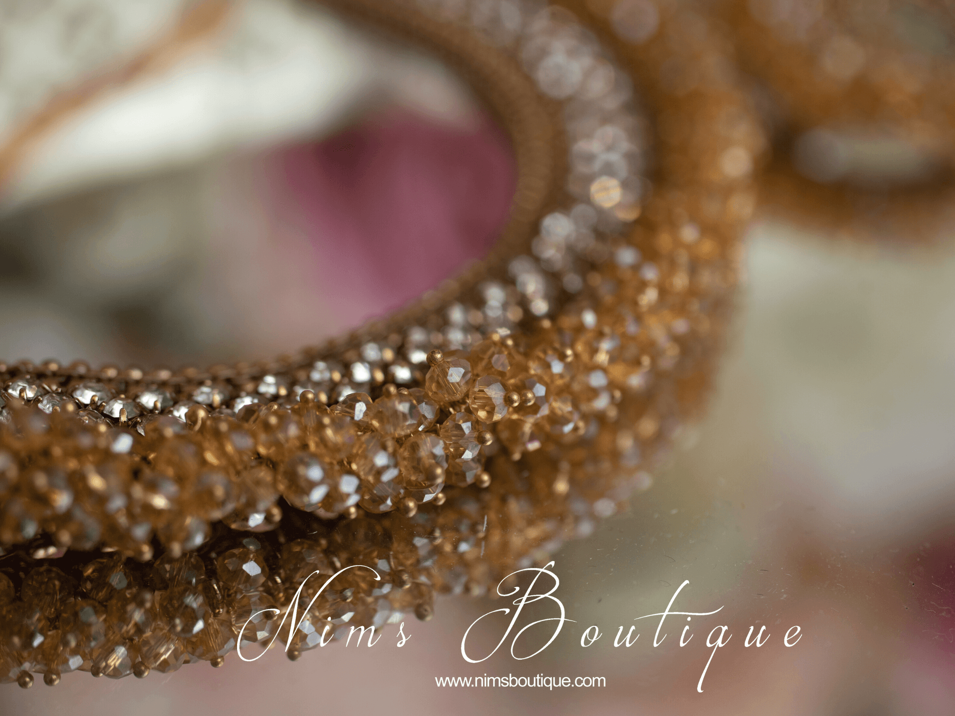 Nims Boutique Meghna Royal Gold Cluster Set
