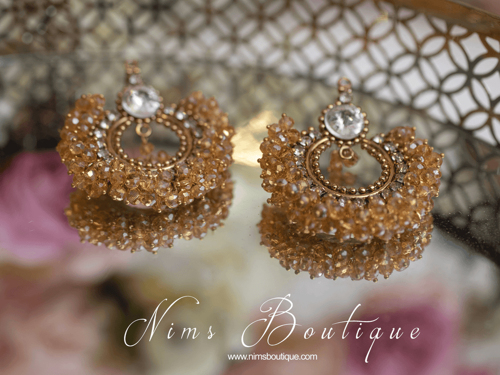 Nims Boutique Meghna Royal Gold Cluster Set