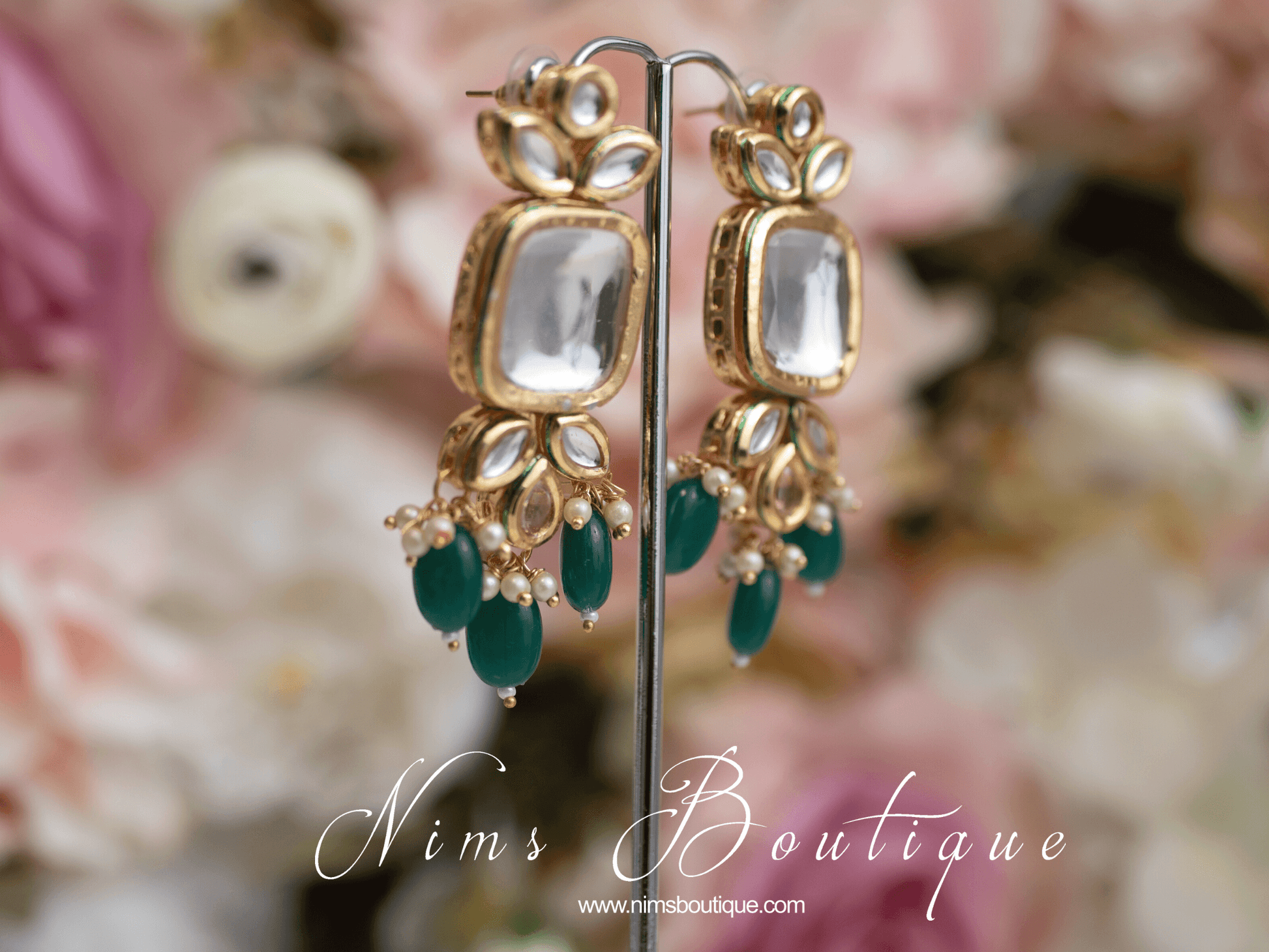 Nims Boutique Raman Green Kundan Choker Set