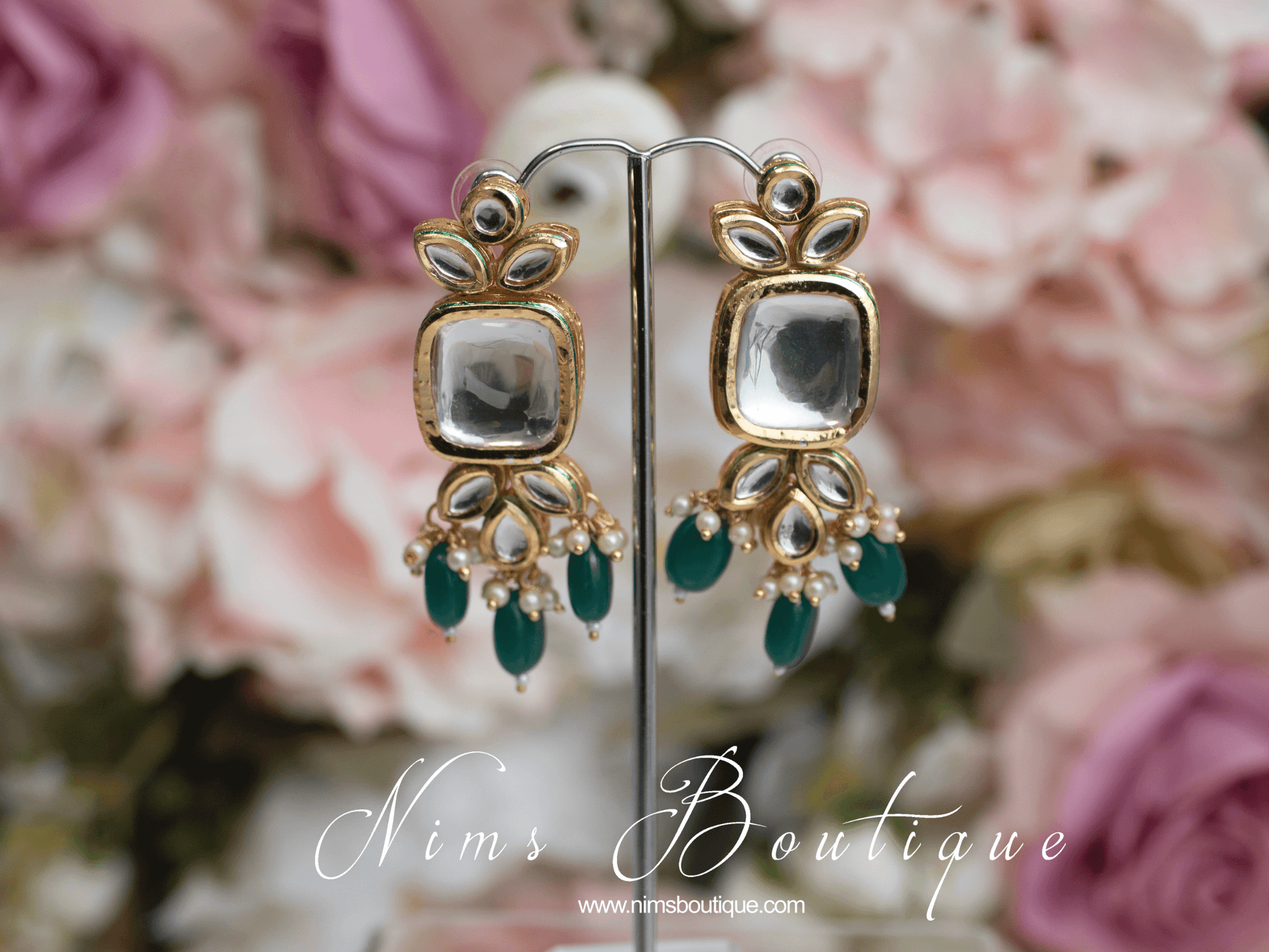Nims Boutique Raman Green Kundan Choker Set