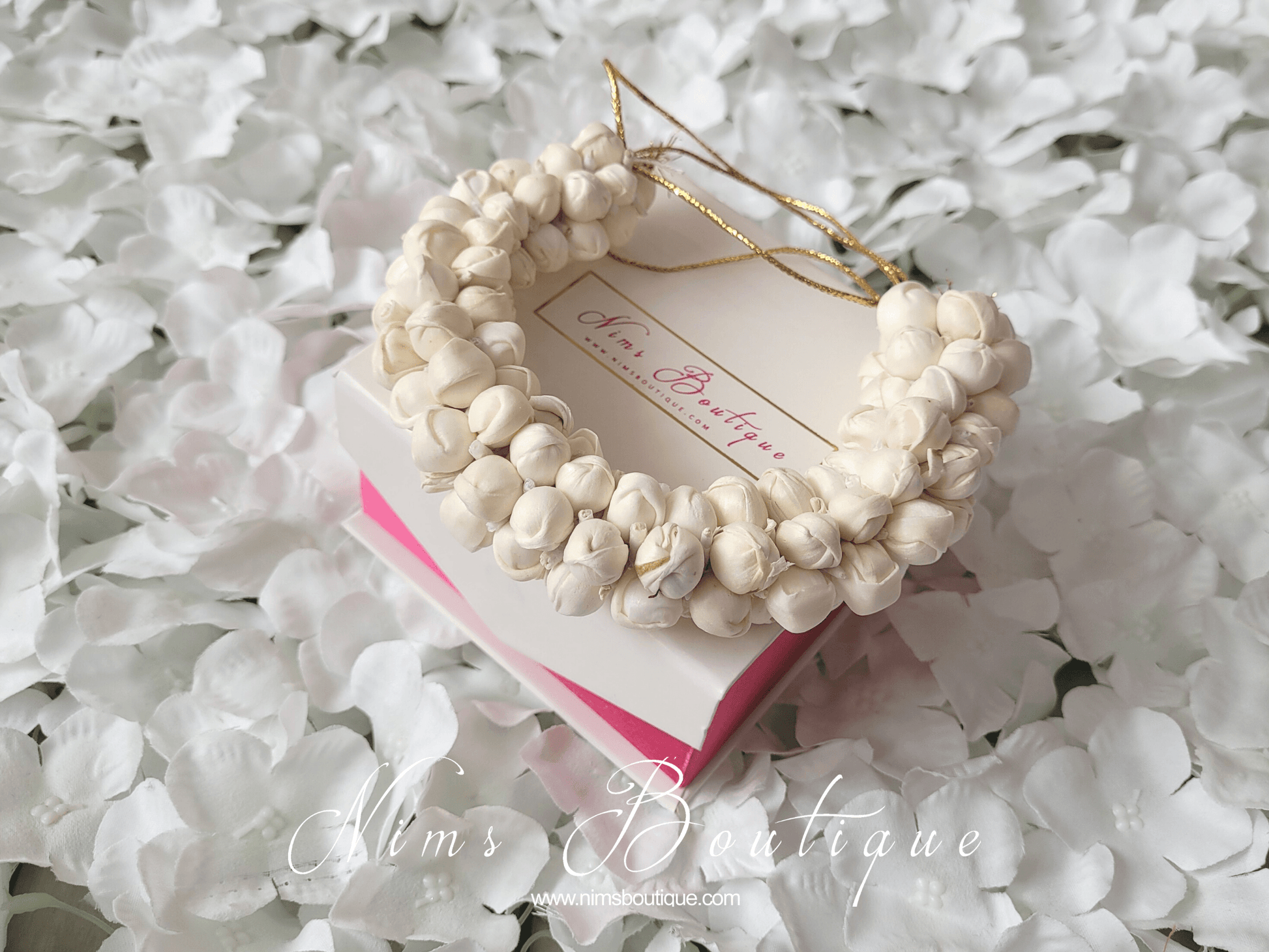 Nims Boutique Jasmine Gajra Faux Hair Flowers