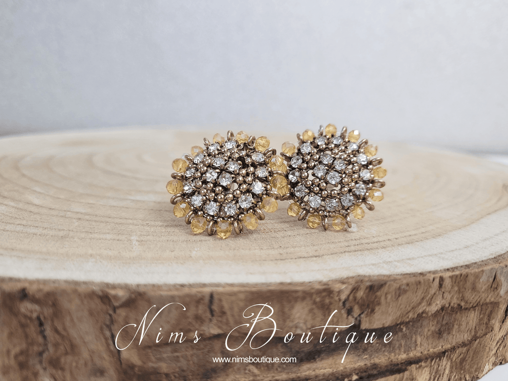 Nims Boutique Royal Gold Stud Earrings