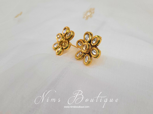 Nims Boutique Daisy Kundan Stud Earrings