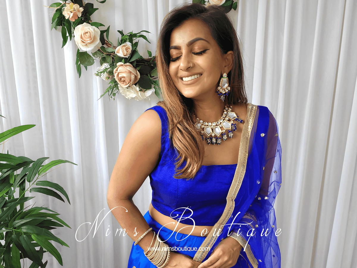 Nims Boutique The NB Royal Blue Blouse 12-14