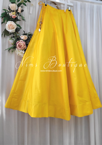 Readymade Yellow Silk skirt/lehnga (sizes 4-20)