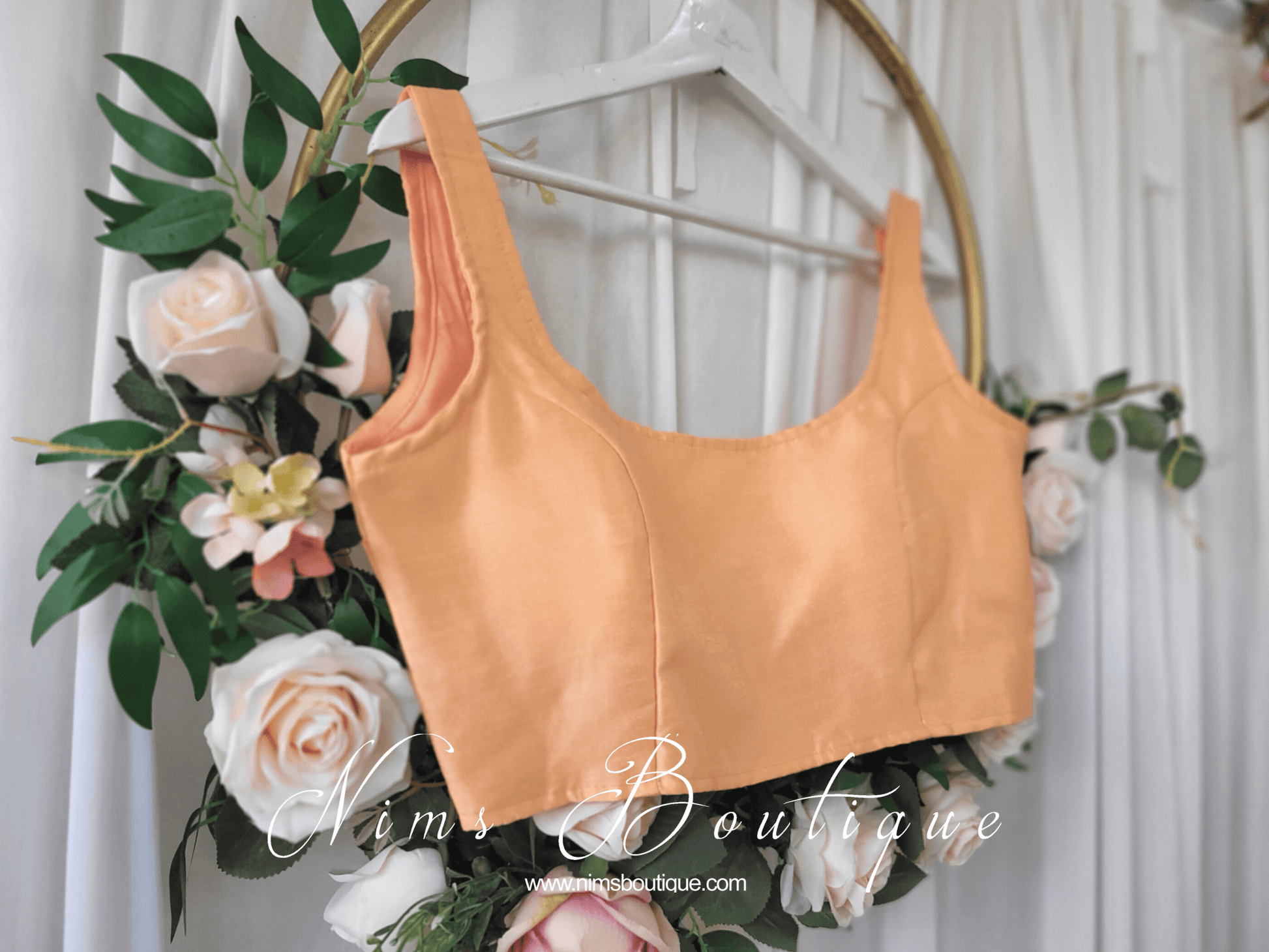 Nims Boutique The NB Bright Peach Blouse 10-12
