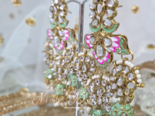 Ariana Luxury Mint Meenakari Earrings