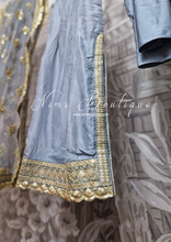 Sleeveless Grey Silk Pajami Suit (sizes 4 to 18)