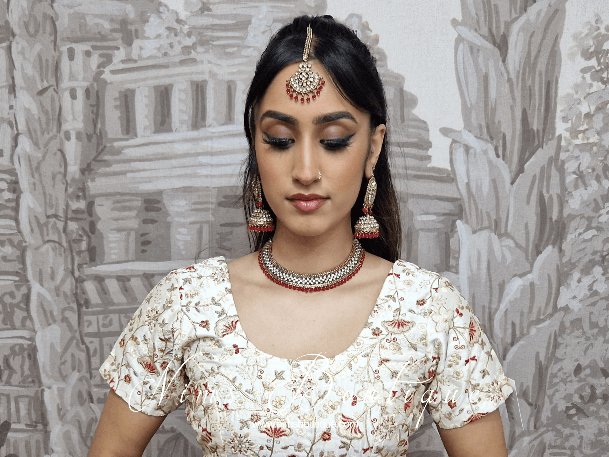 Nims Boutique Royal Red Statement Necklace