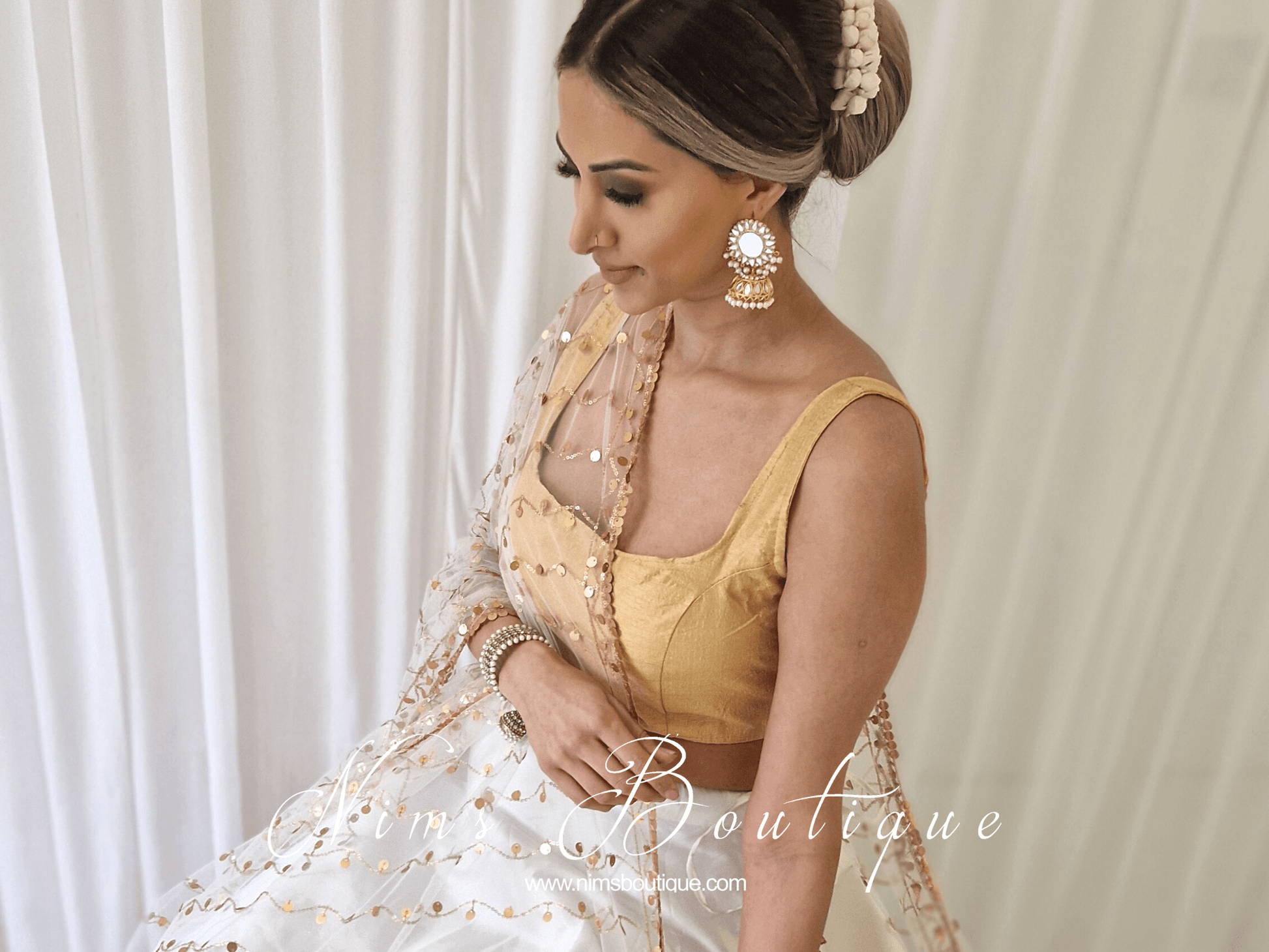 Nims Boutique The NB Gold Blouse 10-14