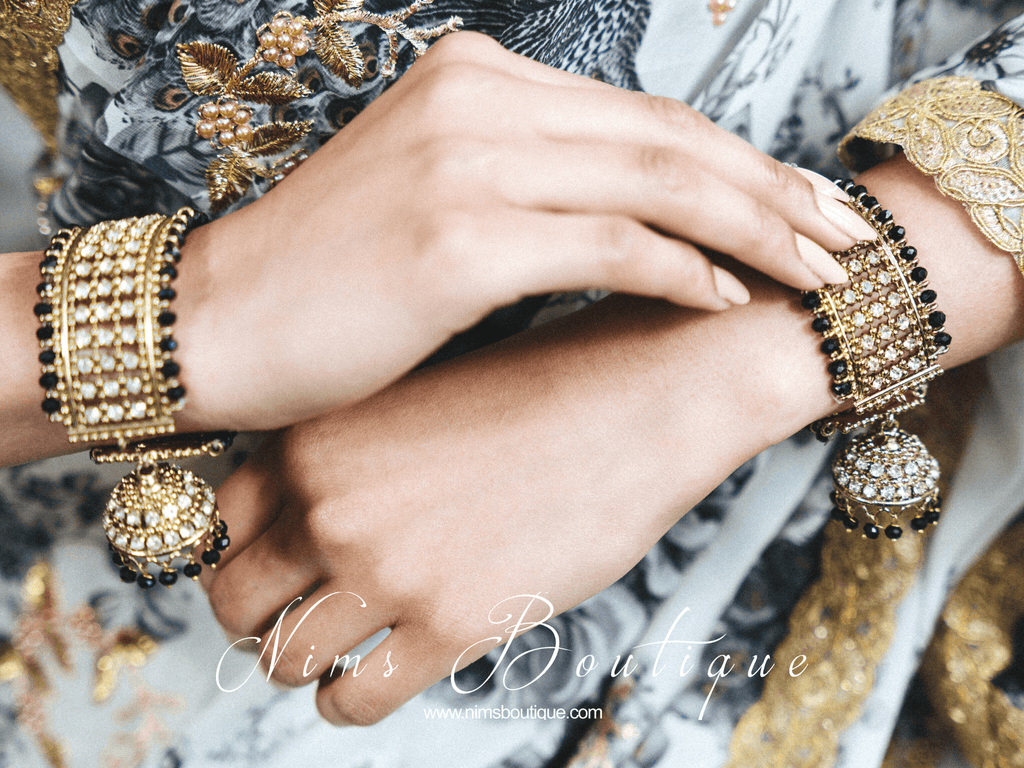 Nims Boutique Black Royal Bracelet with chumka