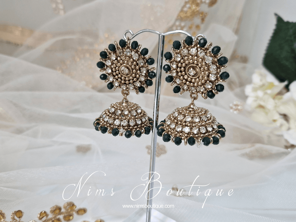 Nims Boutique Chandni Royal Antique Gold & Black Chumke