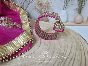 Hot Pink Royal Bracelet with chumka