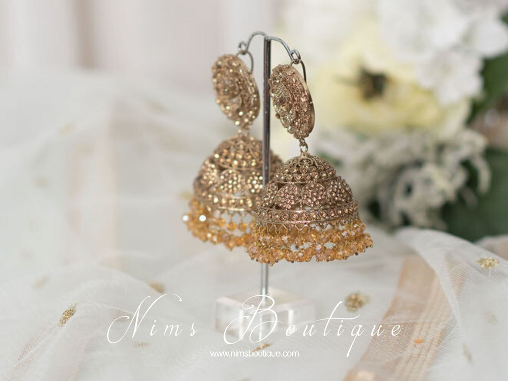 Nims Boutique Madhavi Gold Stone Chumke