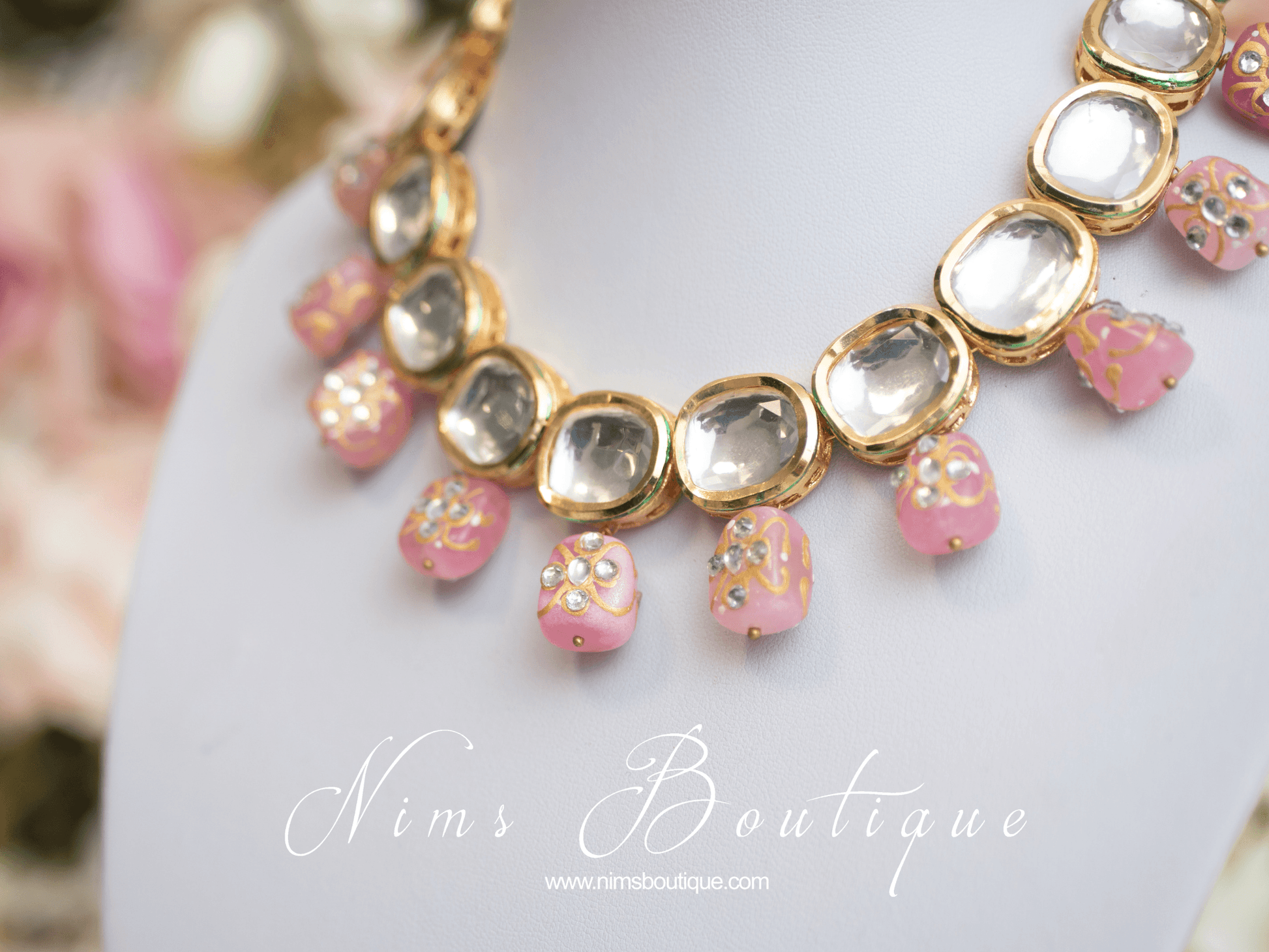 Nims Boutique Athiya Pink Kundan Set