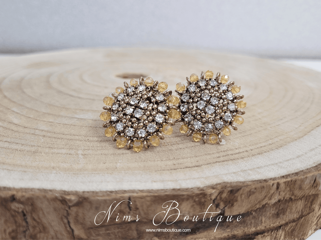 Nims Boutique Royal Gold Stud Earrings