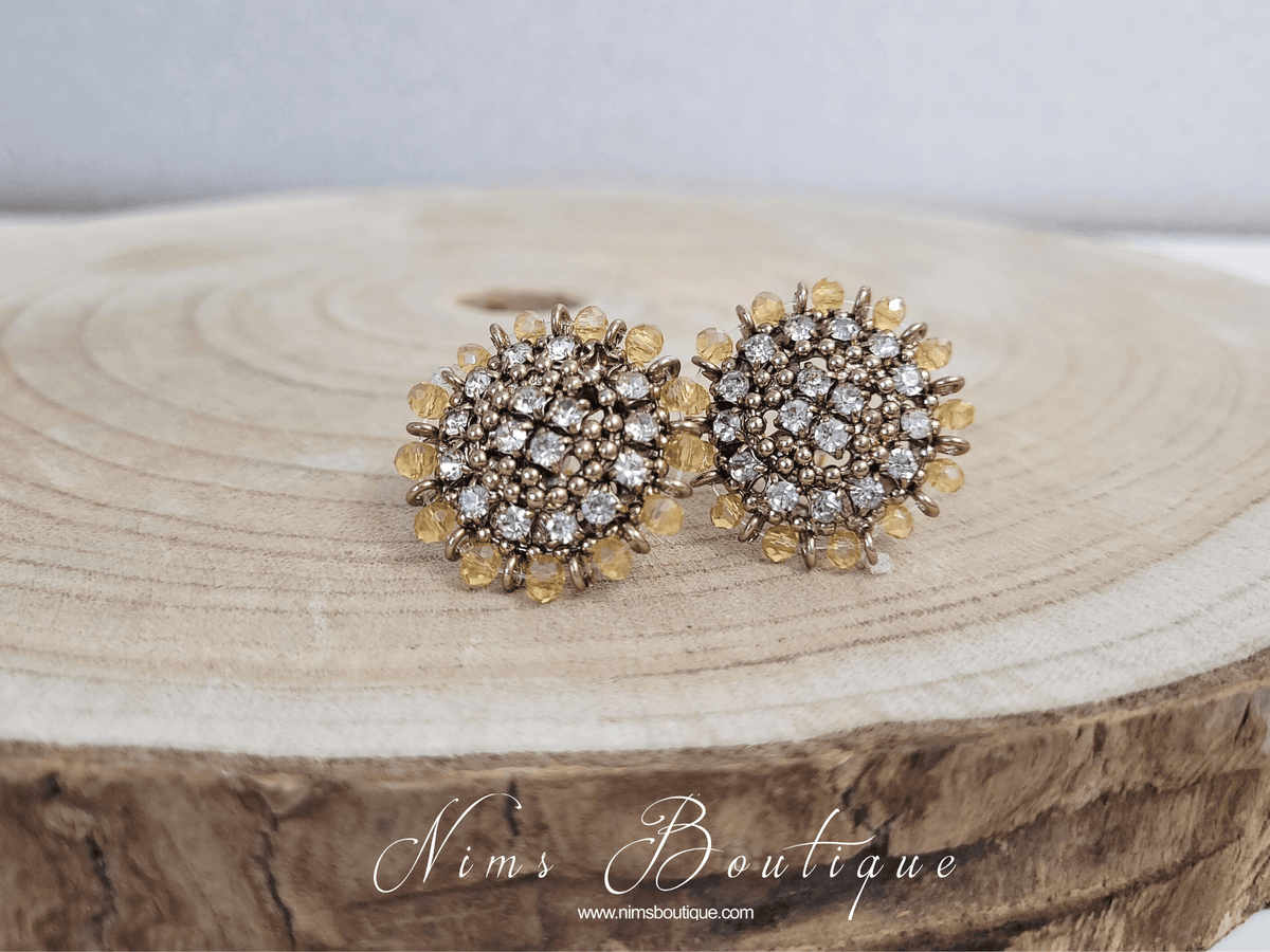 Nims Boutique Royal Gold Stud Earrings