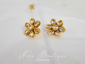 Nims Boutique Daisy Kundan Stud Earrings