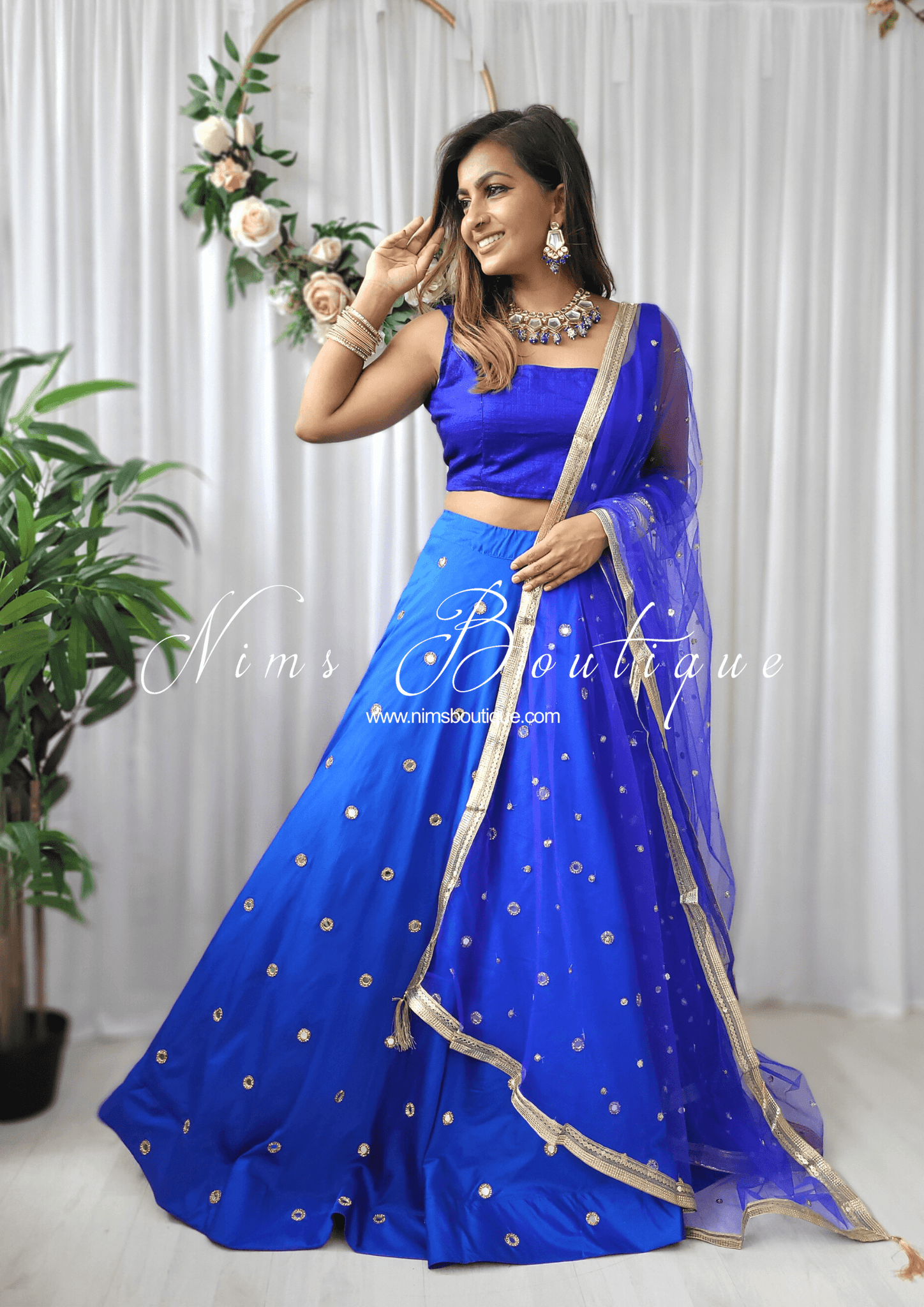 Royal blue formal shop skirt