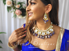 Elena Kundan & Royal Blue Set