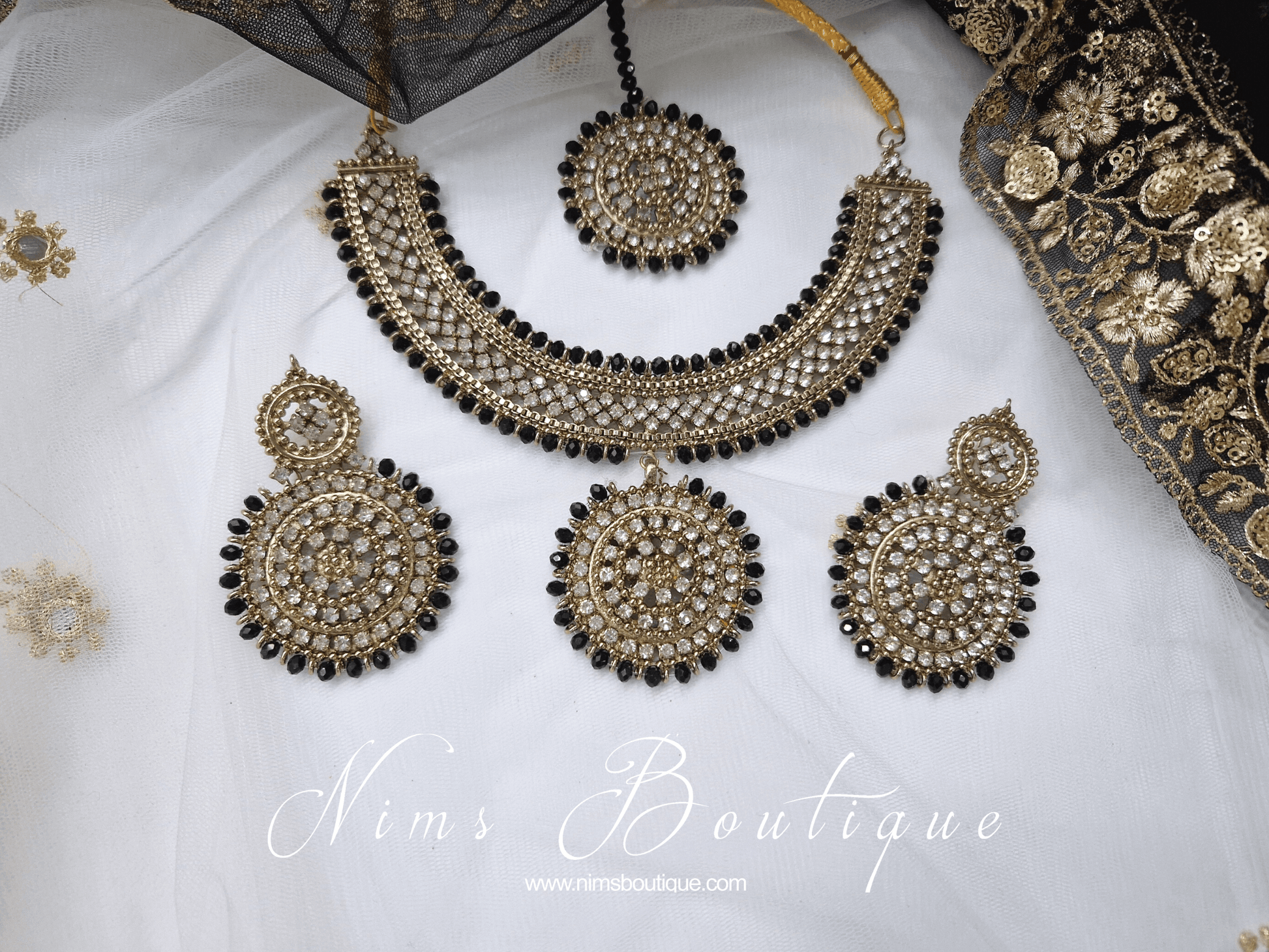 Nims Boutique Classic Royal Black Set