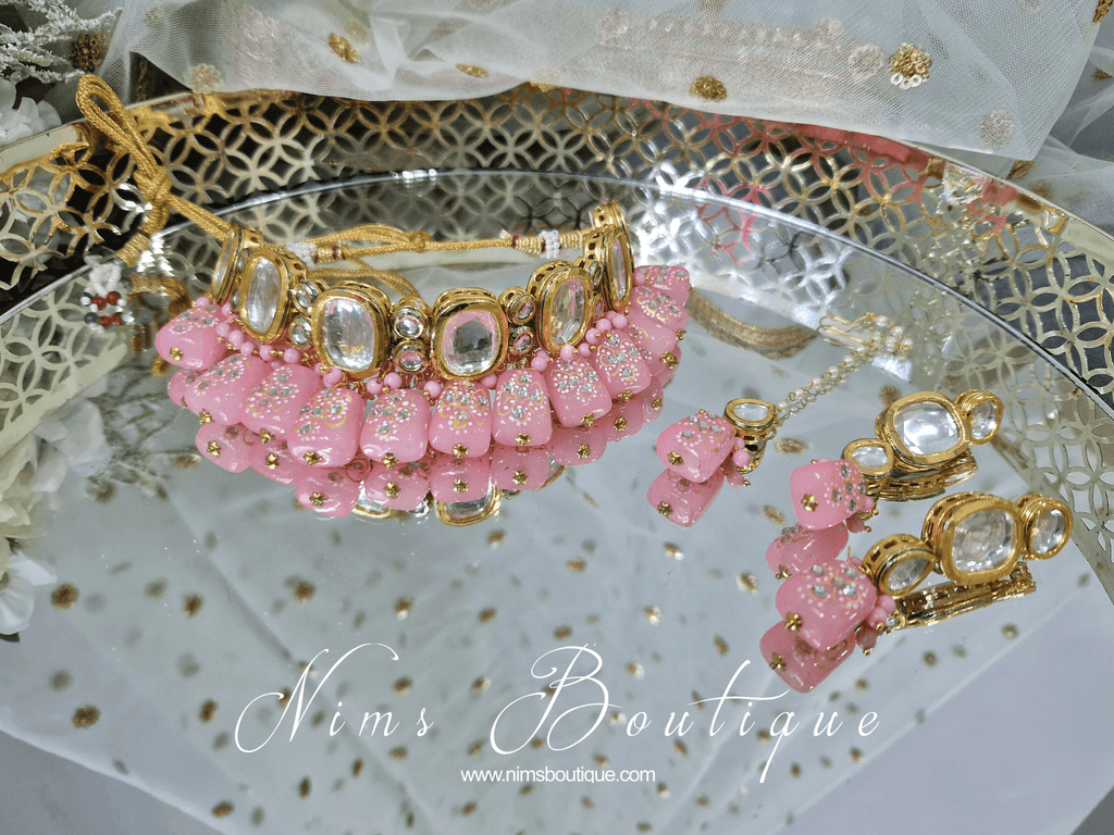 Nims Boutique Athiya Pink Kundan Choker Set