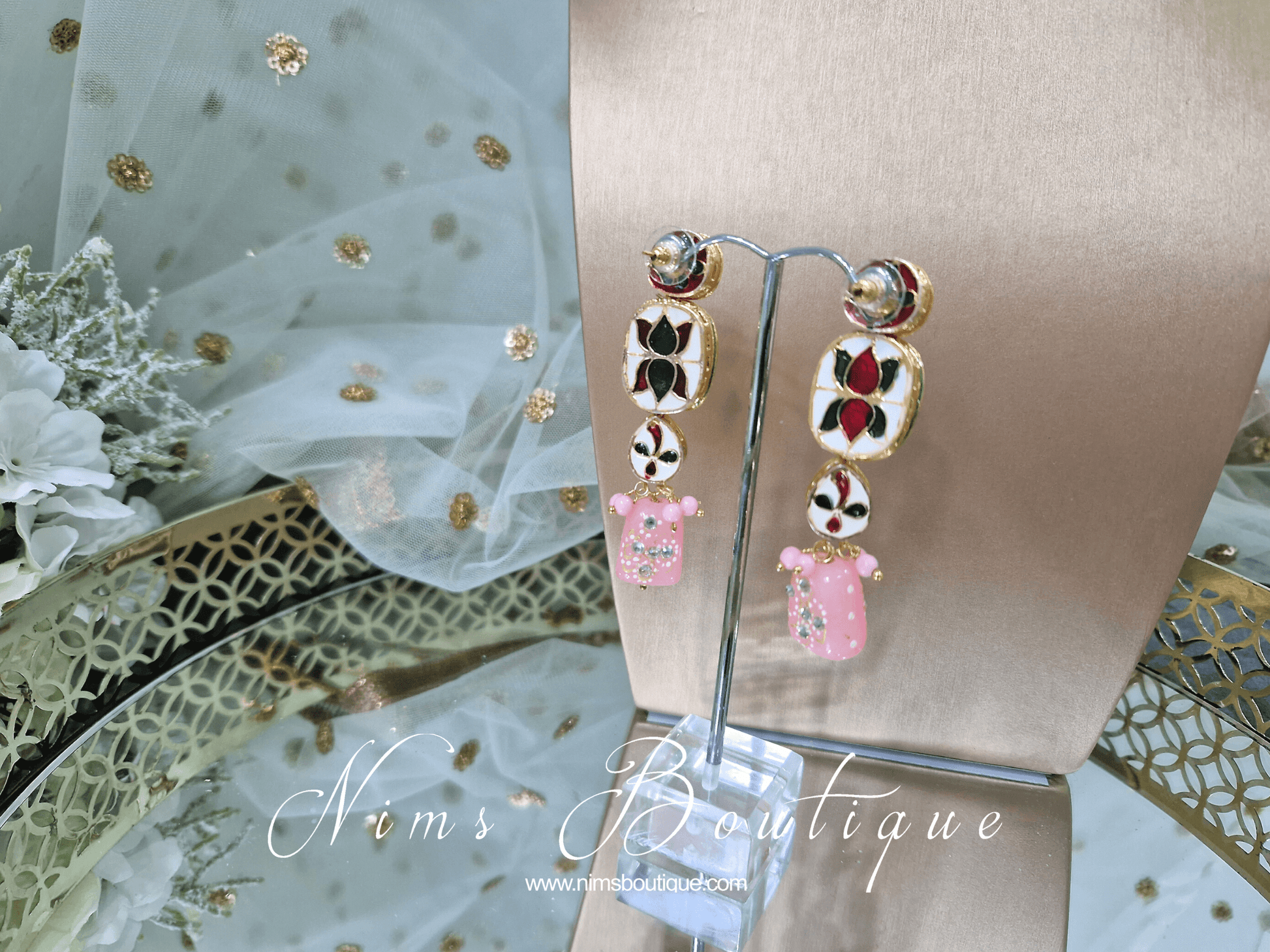 Nims Boutique Athiya Pink Kundan Choker Set