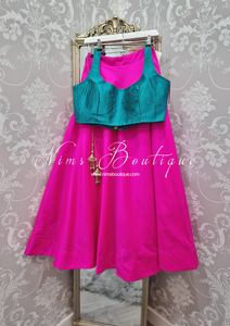 Readymade Hot Pink Silk skirt/lehnga (various sizes)