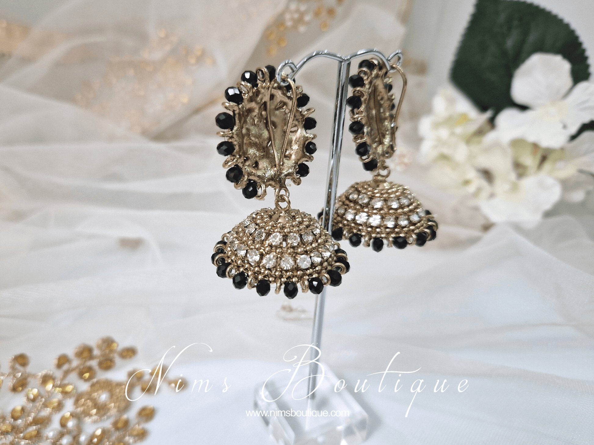 Nims Boutique Chandni Royal Antique Gold & Black Chumke
