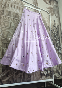 Rani Luxury Lilac Silk Mirror readymade skirt/lehnga (size 4-22)