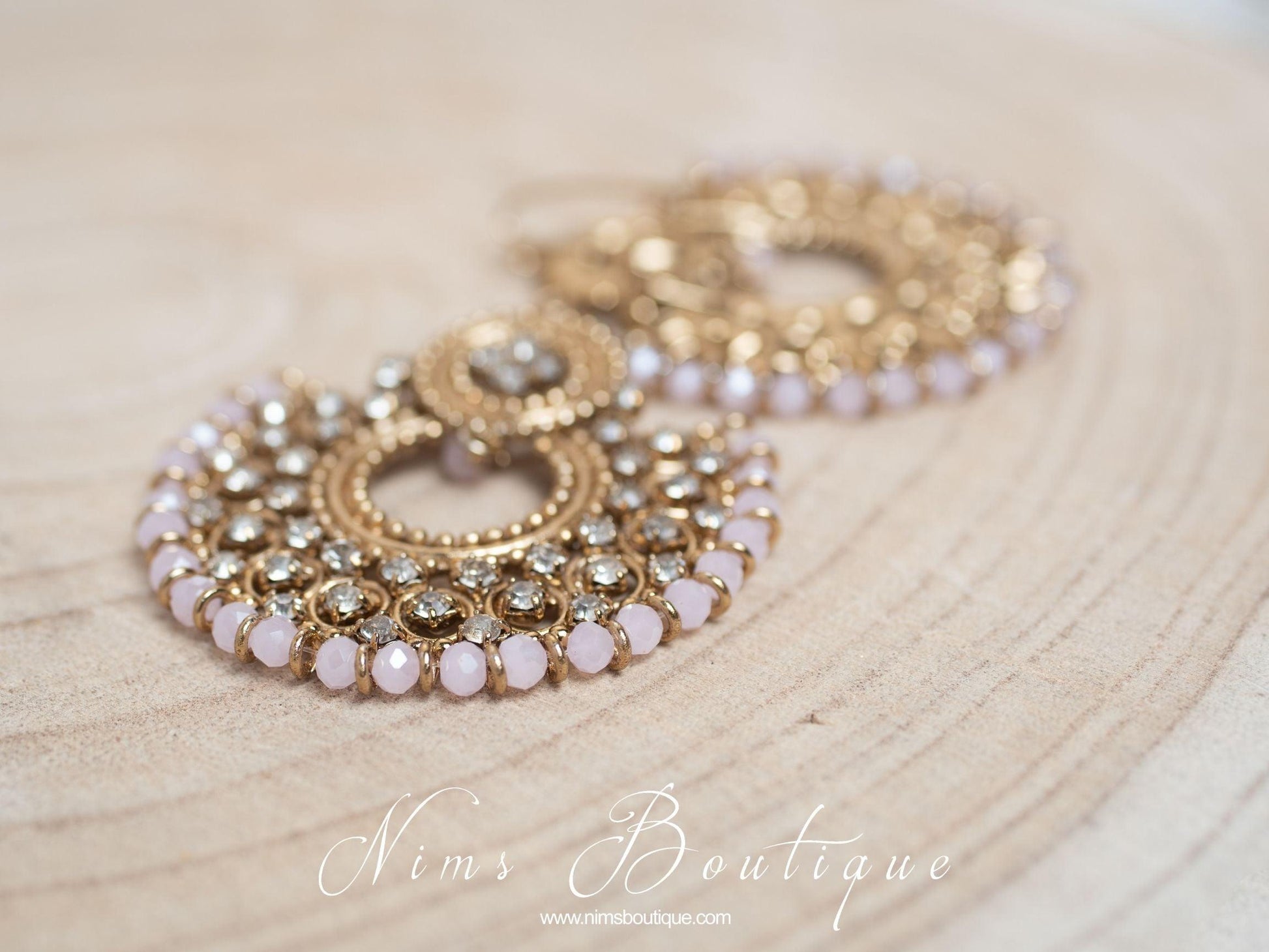 Nims Boutique Royal Blush Chand Tikka Set