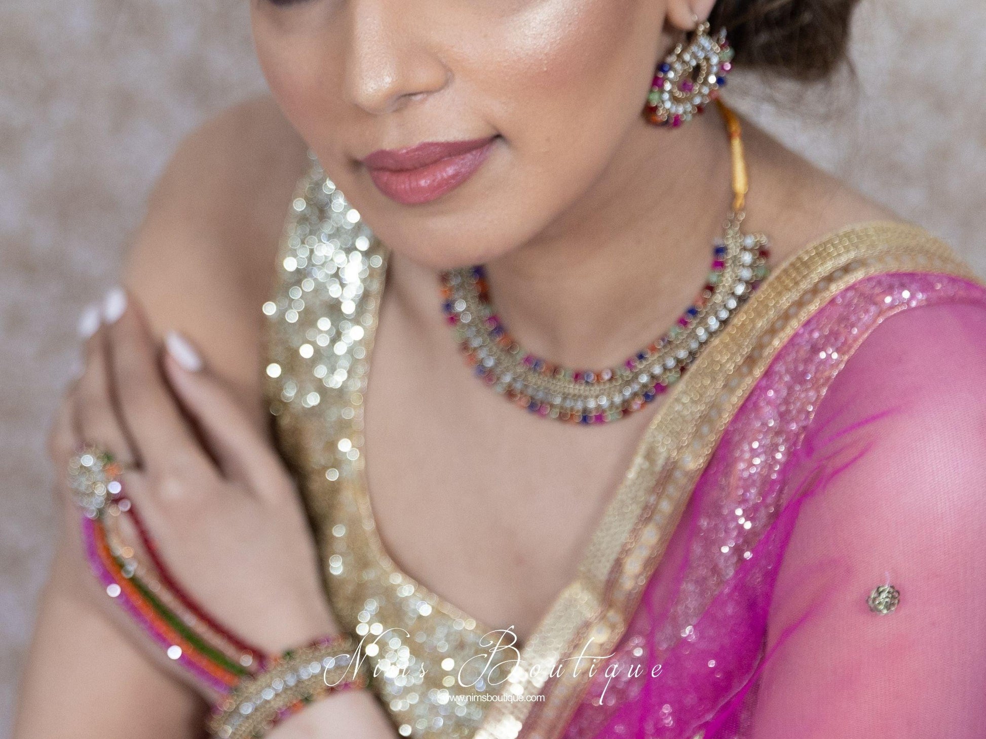 Nims Boutique Royal Multicolour Necklace