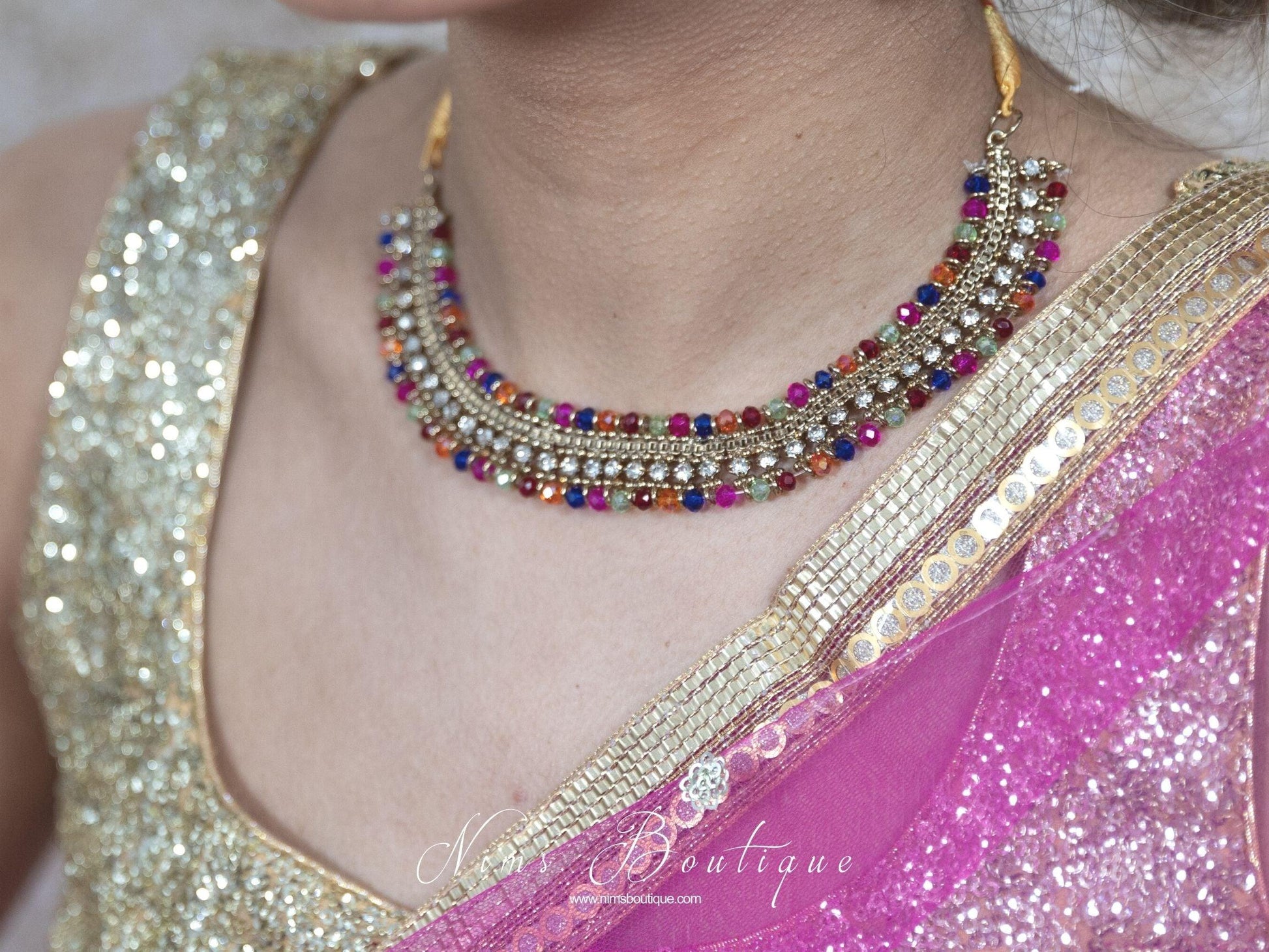 Nims Boutique Royal Multicolour Necklace