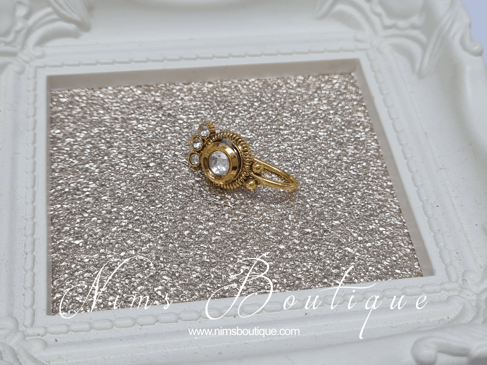 Nims Boutique Clear Stone Nose ring