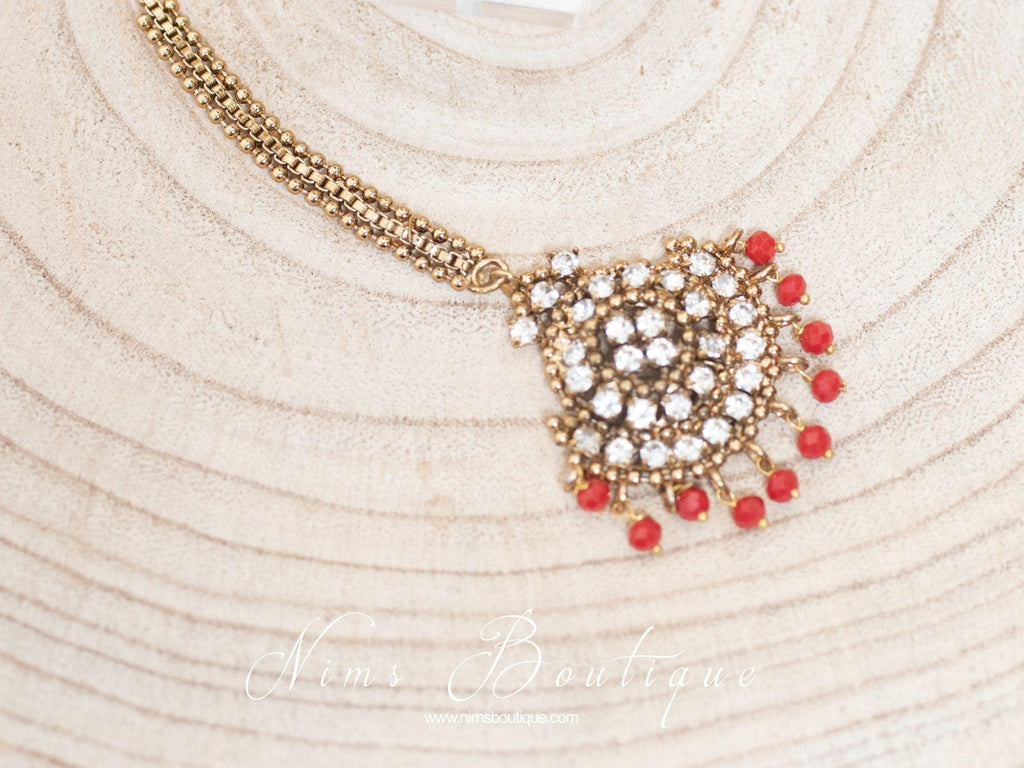 Nims Boutique Royal Red Chumke & tikka set