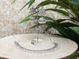 Nandini Royal Silver & Pearl Necklace