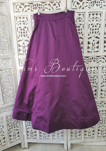 Deep Purple Plain Semi stitched skirt/lehnga