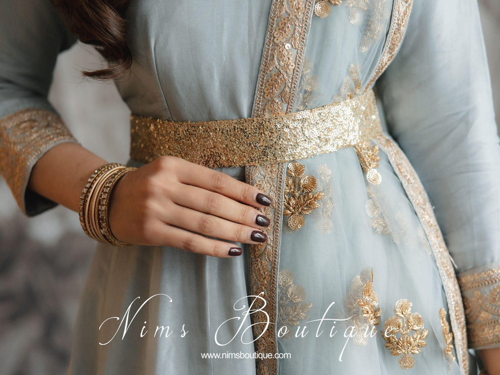 Nims Boutique Luxury Gold Sequin Belt sizes 4 to 20