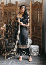 Sleeveless Black Silk Pajami Suit (sizes 4 to 24)