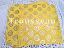 Yellow Paisley Brocade Sari Bag