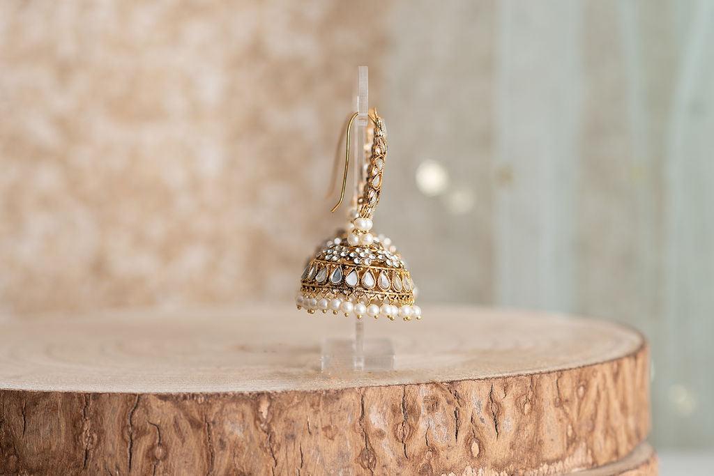 Nims Boutique Shruti Maharani Antique Gold Mirror Chumke
