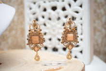 Devika Maharani Peach Stone Choker Set