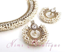 Nims Boutique Meghna Royal Pearl Cluster Earrings