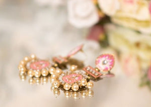 Suhana Dusky Pink Blossom Earrings