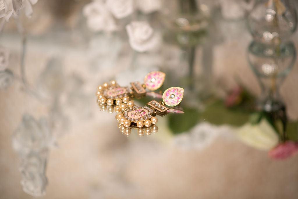 Nims Boutique Suhana Peach Blossom Earrings