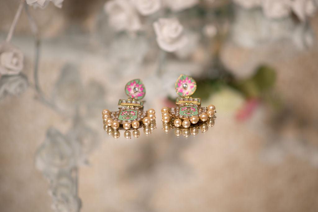 Nims Boutique Suhana Mint Blossom Earrings