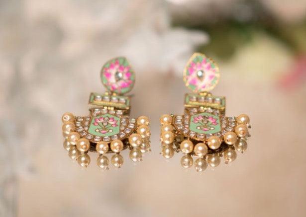 Nims Boutique Suhana Mint Blossom Earrings